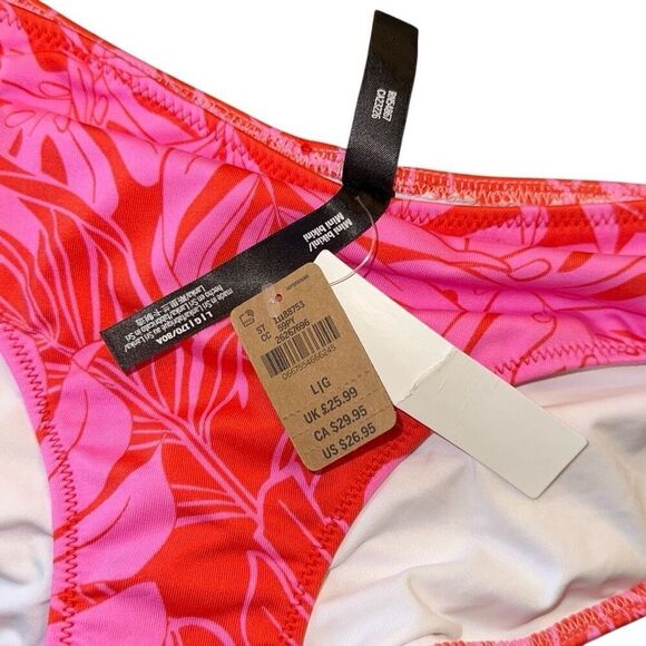 Victoria’s Secret Pink Active 2021 Sz LRG pink/ red bikini bottom swim cheeky - Picture 6 of 9